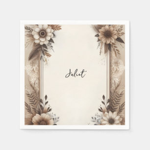 Herfst Houten Paperie Gerecycleerd Papier Vrijgeze Servet