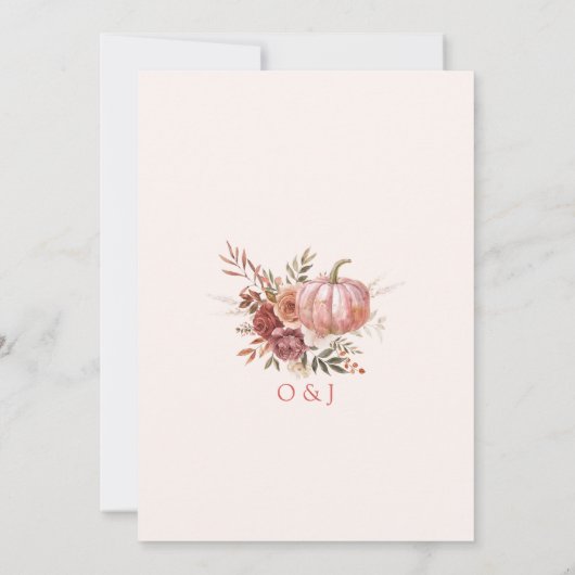 Herfst Huis Warming Herfst Pompoen Nieuw Huis Uitn Kaart (Achterkant)