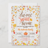 Herfst huiswarmpartij roustige houtparen douchen kaart (Voorkant)