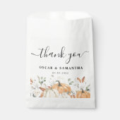 Herfst Huwelijk | Aquarel Pompoenen Bedankzakje (Voorkant)