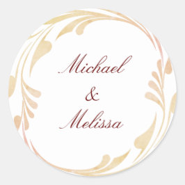 Herfst Huwelijk Draaikolk Ronde Sticker