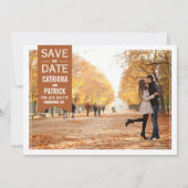 Herfst Huwelijk Frame Save the Date Aankondiging (Voorkant)