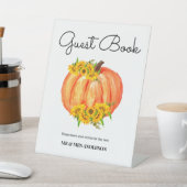 Herfst Huwelijk Gast Boek Pedestal Sign Reclamebord Met Voetstuk (Insitu)
