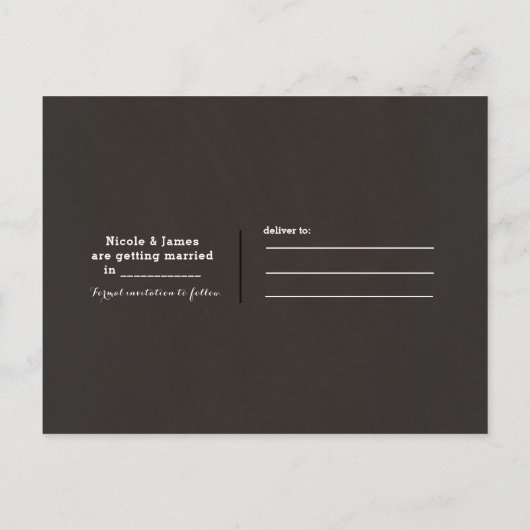 Herfst Huwelijk Oranje Bloemige Save the Date Aankondigingskaart (Achterkant)