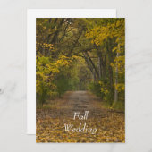 Herfst Huwelijk Pad van het Leven Save the Date (Voorkant / Achterkant)