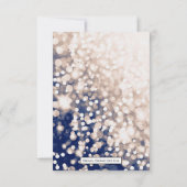 Herfst Huwelijk RSVP - Champagne en Marineblauw Kaart (Achterkant)