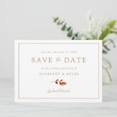 Herfst Huwelijk Save The Date (Staand voorkant)
