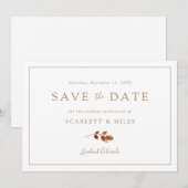 Herfst Huwelijk Save The Date (Voorkant / Achterkant)
