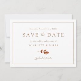 Herfst Huwelijk Save The Date