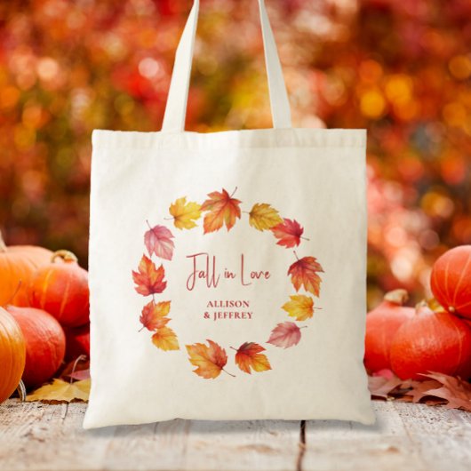 Herfst Huwelijk Welkom Verliefd Worden in de Herfs Tote Bag