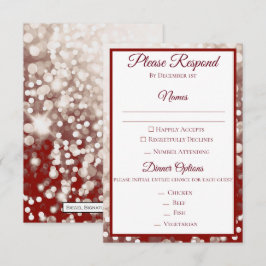 Herfst Huwelijks RSVP - Champagne en Rood Kaart