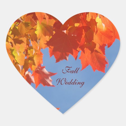 Herfst Huwelijksenvelop afdichtingen stickers Blue (Voorkant)