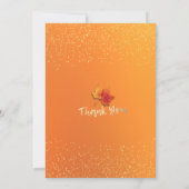 Herfst Huwelijksfeest Herfst Esdoornblad Pompoen Kaart (Achterkant)