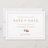 Herfst Huwelijksfoto Save The Date (Voorkant)