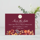 Herfst Huwelijksfoto Save The Date (Staand voorkant)
