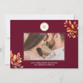 Herfst Huwelijksfoto Save The Date (Achterkant)