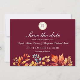 Herfst Huwelijksfoto Save The Date