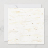 Herfst Huwelijkskrans Boho Feather Berk Bark Squar Kaart (Achterkant)