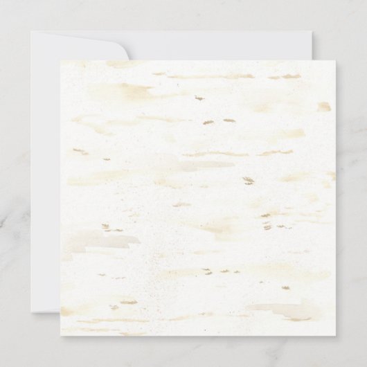 Herfst Huwelijkskrans Boho Feather Berk Bark Squar Kaart (Achterkant)