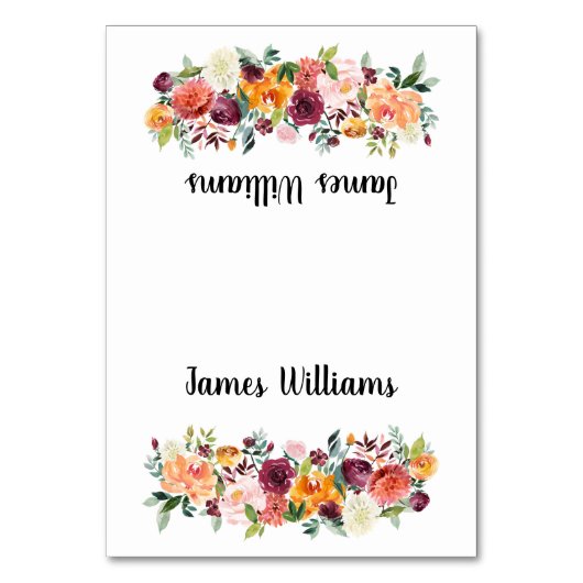 Herfst Huwelijksplaats Kaarten Mooie Bloemen (Voorkant)