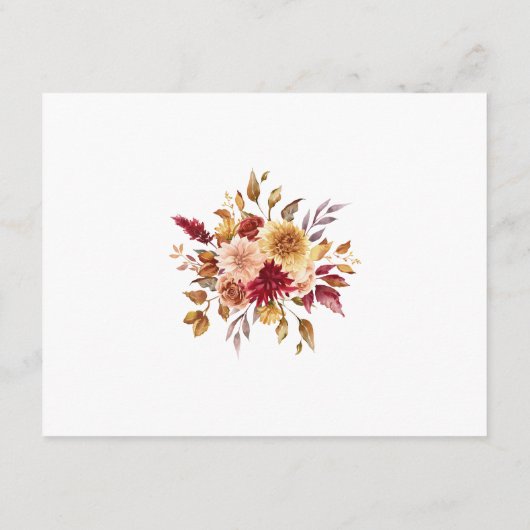 Herfst Huwelijksreis wens QR CODE Informatiekaartje (Achterkant)