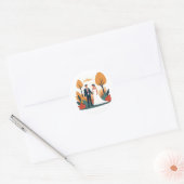 Herfst Huwelijkssticker Ronde Sticker (Envelop)