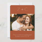 Herfst-huwelijksuitnodiging met pompoengewürce kaart (Achterkant)