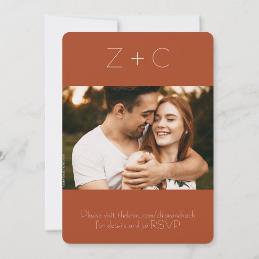 Herfst-huwelijksuitnodiging met pompoengewürce kaart (Achterkant)