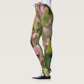 Herfst Hydrangea Bloei met Gouden Hosta Bladeren Leggings (Links)
