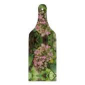 Herfst Hydrangea Bloei met Gouden Hosta Bladeren Snijplank (Voorkant)