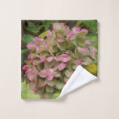Herfst Hydrangea Bloom met Golden Hosta Leaves Bad Handdoek (Wasdoekje)