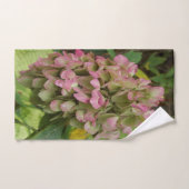 Herfst Hydrangea Bloom met Golden Hosta Leaves Bad Handdoek (Handdoek)