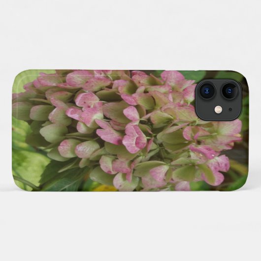 Herfst Hydrangea Bloom met Golden Hosta Leaves Case-Mate iPhone Case (Achterkant (horizontaal))