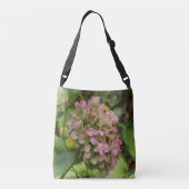 Herfst Hydrangea Bloom met Golden Hosta Leaves Crossbody Tas (Achterkant)