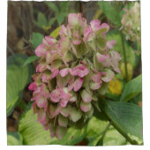 Herfst Hydrangea Bloom met Golden Hosta Leaves Douchegordijn (Voorkant)