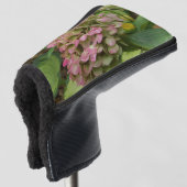 Herfst Hydrangea Bloom met Golden Hosta Leaves Golfheadcover (3/4 voorkant)