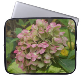 Herfst Hydrangea Bloom met Golden Hosta Leaves Laptop Sleeve