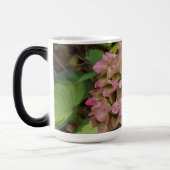 Herfst Hydrangea Bloom met Golden Hosta Leaves Magische Mok (Links)