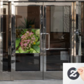 Herfst Hydrangea Bloom met Golden Hosta Leaves Raamsticker (Kantoordeur)