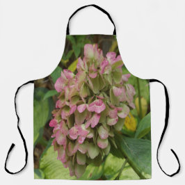 Herfst Hydrangea Bloom met Golden Hosta Leaves Schort