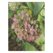 Herfst Hydrangea Bloom met Golden Hosta Leaves Tafelkleed (Voorkant)