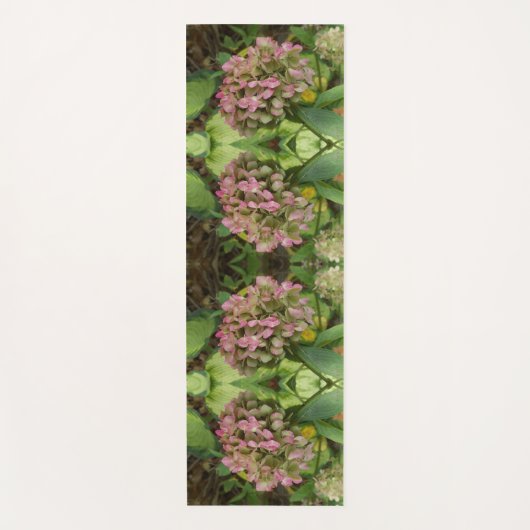 Herfst Hydrangea Bloom met Golden Hosta Leaves Yogamat (Voorkant)