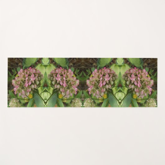 Herfst Hydrangea Bloom met Golden Hosta Leaves Yogamat (Voorkant (horizontaal))