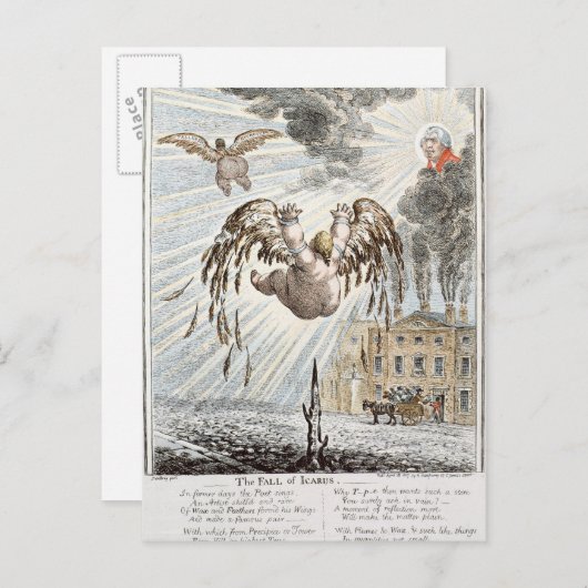 Herfst Icarus, 1807 Briefkaart (Voorkant / Achterkant)
