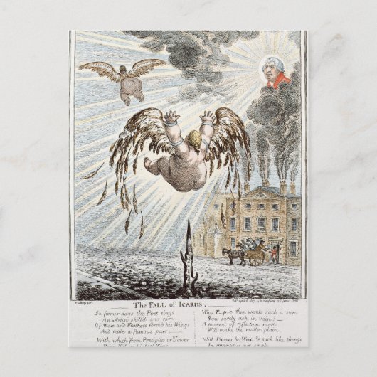 Herfst Icarus, 1807 Briefkaart (Voorkant)