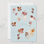 Herfst Icy Blue Bridal Brunch & Bubbly Kaart (Achterkant)