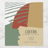 Herfst ID740 van het Blok van de Kleur Wijn Etiket (Enkel label)