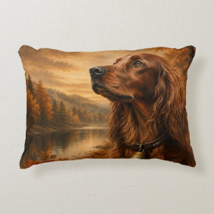 Herfst Ierse Setter – Rustieke Jachthond Kunst Accent Kussen