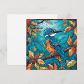 Herfst IJsvogel Plat Kaart (Voorkant / Achterkant)