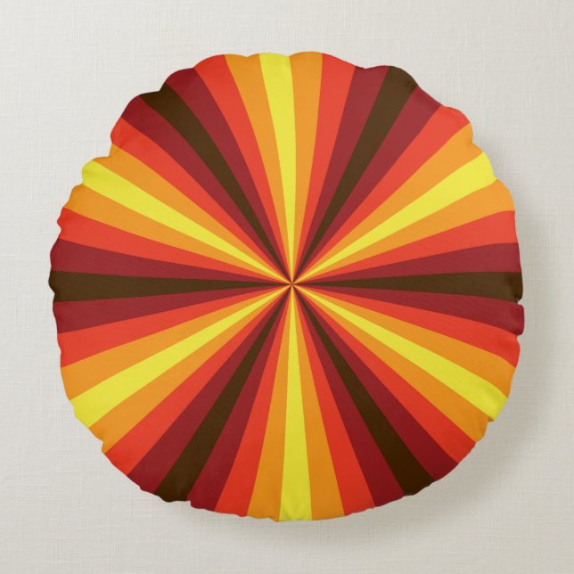 Herfst Illusie Ronde Kussen (Voorkant)